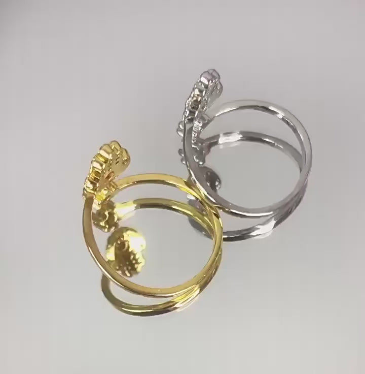 Anello - Mano di Fátima Argento